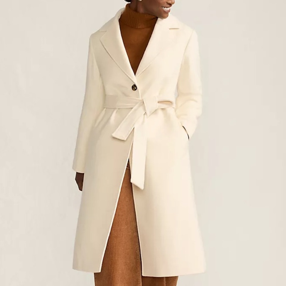 NWT Lands End | Women's Wool Wrap Long Coat | Size M